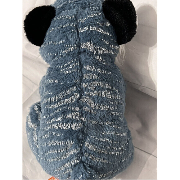 Wild Republic Blue Silver Tiger Foilkins Plush 6” Jungle Stuffed Animal Rare HTF - Picture 5 of 9